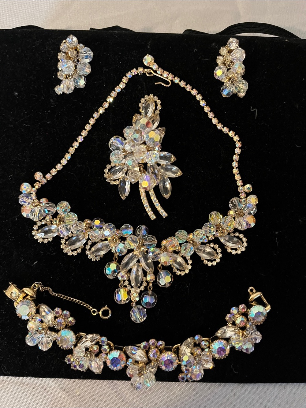 Juliana Crystal Rhinestone Necklace, Bracelet & Earrings Set - Clear
